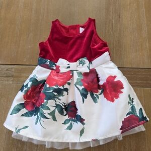 The Children's Place Red and White Floral Dress